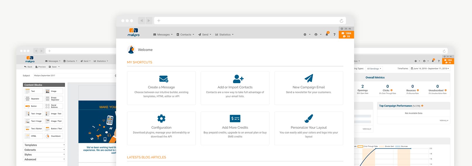 Mailpro Interface